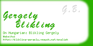 gergely blikling business card